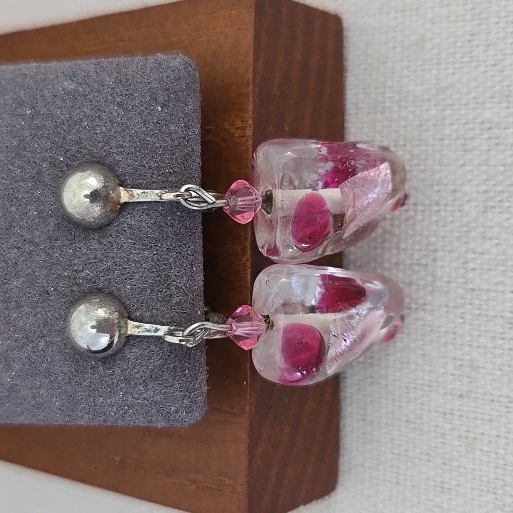Fused Glass Clip-On Earrings